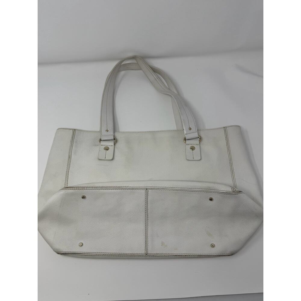 Kate Spade Vintage Pebble Leather Satchel Handbag Purse Tote White Ivory Y2K - Picture 4 of 13